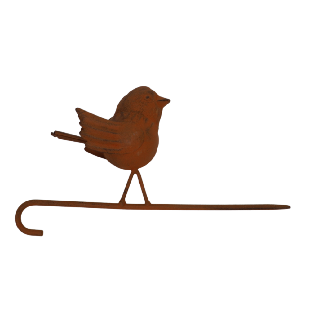 ~ Pic Oiseau en métal marron 21 x 5 x 10 cm Chemin de campagne - Image 1