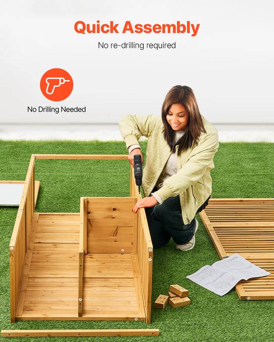 VEVOR Abri jardin 800x500x1620 mm, bois cèdre. Toit plat, étanche, pour outils. - Image 4