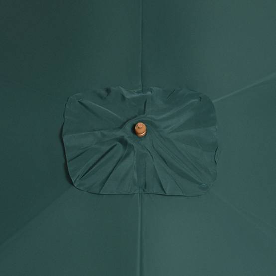 Parasol 2x3 m de jardin en bois laqué et bambou avec toile amovible, vert foncé - Image 10