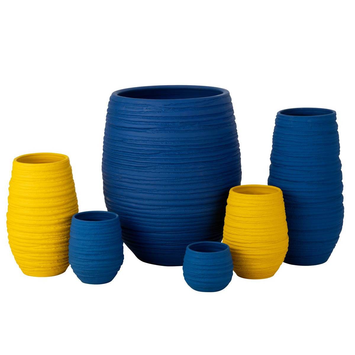 Cache-Pot en Céramique "Fiesta" 60cm Bleu - Image 2