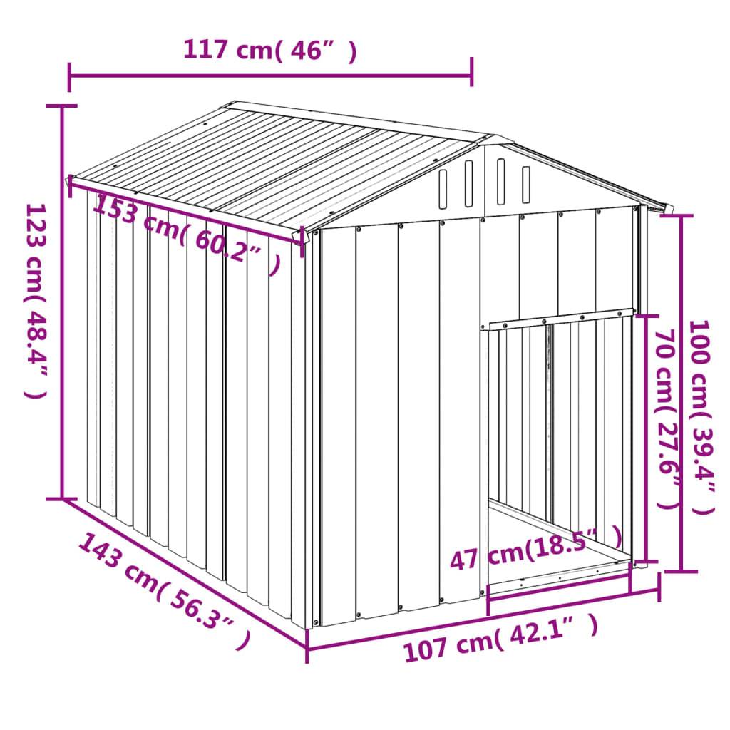 Niche plastique acier anthracite 117 x 153 x 123 cm - Prolenta premium p394.4 - Image 5