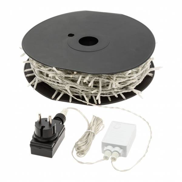 Lotti - Guirlande extérieur 53M blanc chaud minuteur 750 mini LED 8 programmes câble transparent Lotti - Image 5