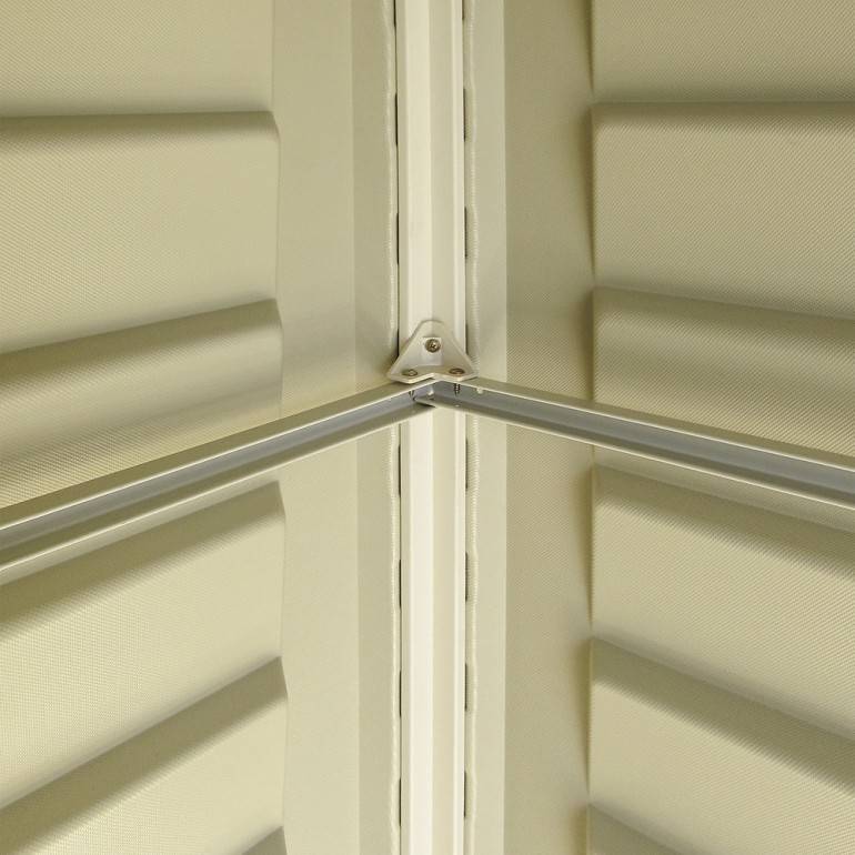 Duramax - WoodBrige Plus Abri de jardin en PVC 320 x 396 cm Beige et marron - Image 9