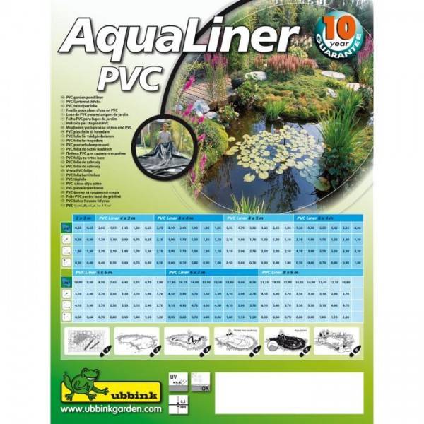 Ubbink Bâche pour bassin AquaLiner 2x3 m PVC 0,5 mm 1331165 403730 - Image 4