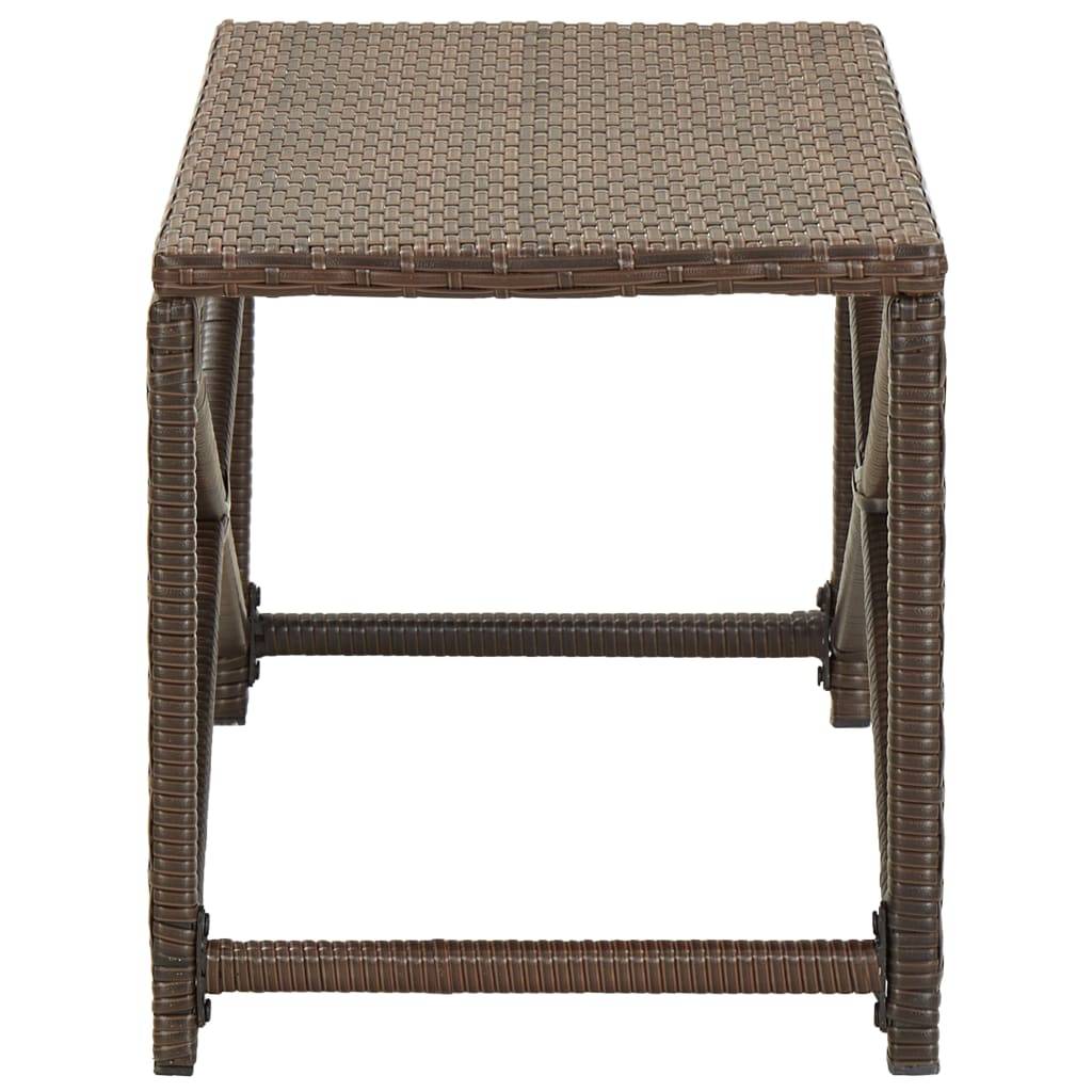 Helloshop26 - Banc de jardin meuble de patio d'extérieur terrasse 80 cm résine tressée marron - Image 3