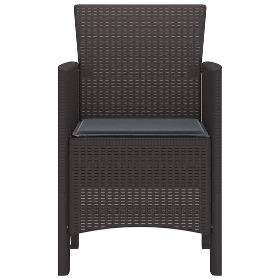 PANGIVO - Chaise de jardin polypropylène marrons 53 x 49 x 85 cm, Poids :12.8kg - PANGIVO - Image 3