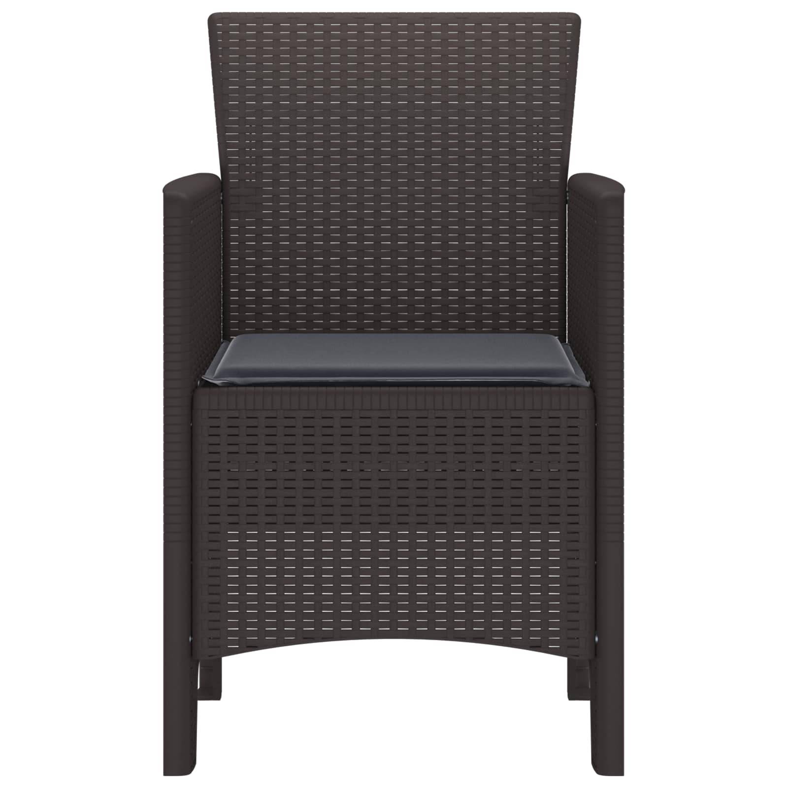 PANGIVO - Chaise de jardin polypropylène marrons 53 x 49 x 85 cm, Poids :12.8kg - PANGIVO - Image 3