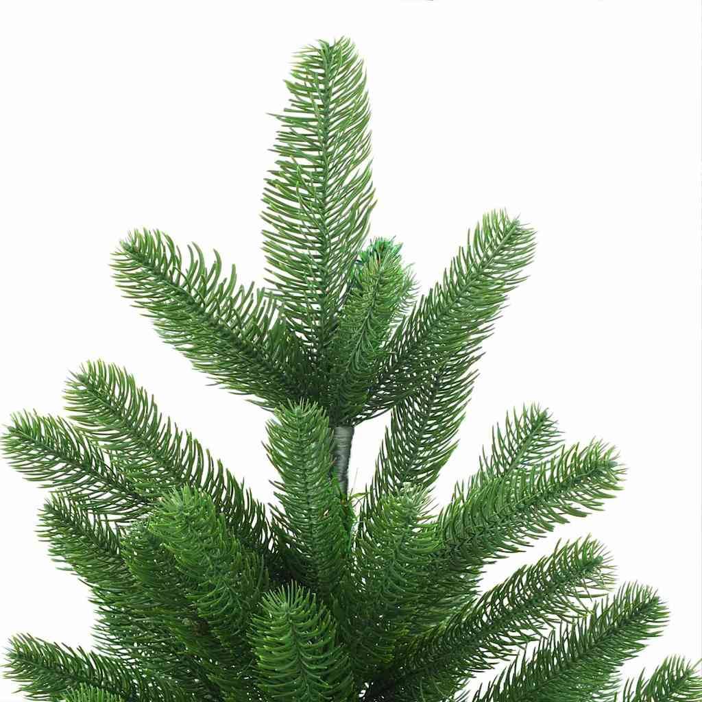 ComfortXL - Sapin de Noël artificiel PE réaliste pré-éclairé avec boules 210 cm vert – ComfortXL Outdoor Living - Image 3