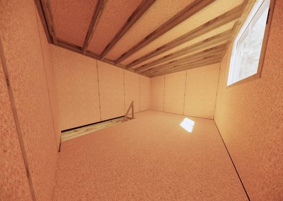 Studio de jardin bien isolé en bois 5,5 x 3,5 x 2,7 m / isolation RE2020 avec mezzanine et terrasse - Image 6