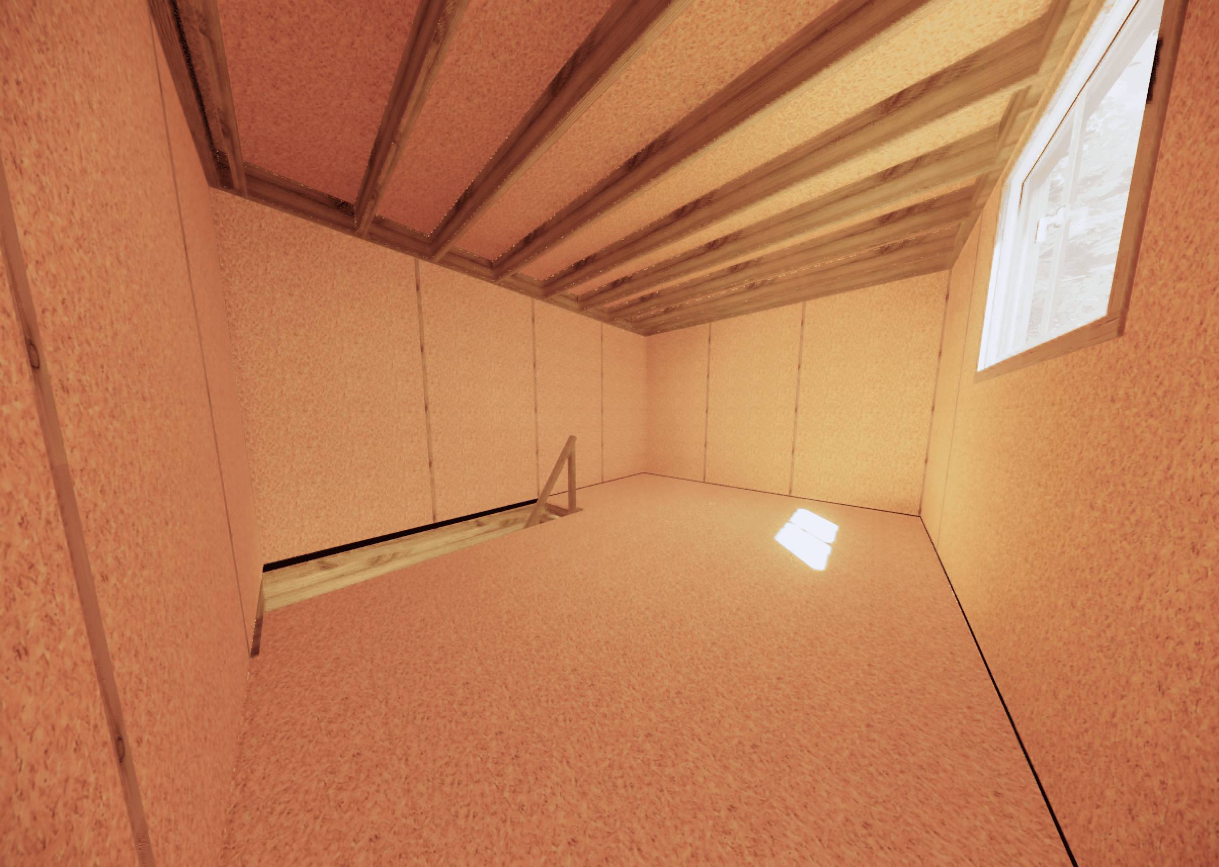 Studio de jardin bien isolé en bois 5,5 x 3,5 x 2,7 m / isolation RE2020 avec mezzanine et terrasse - Image 6