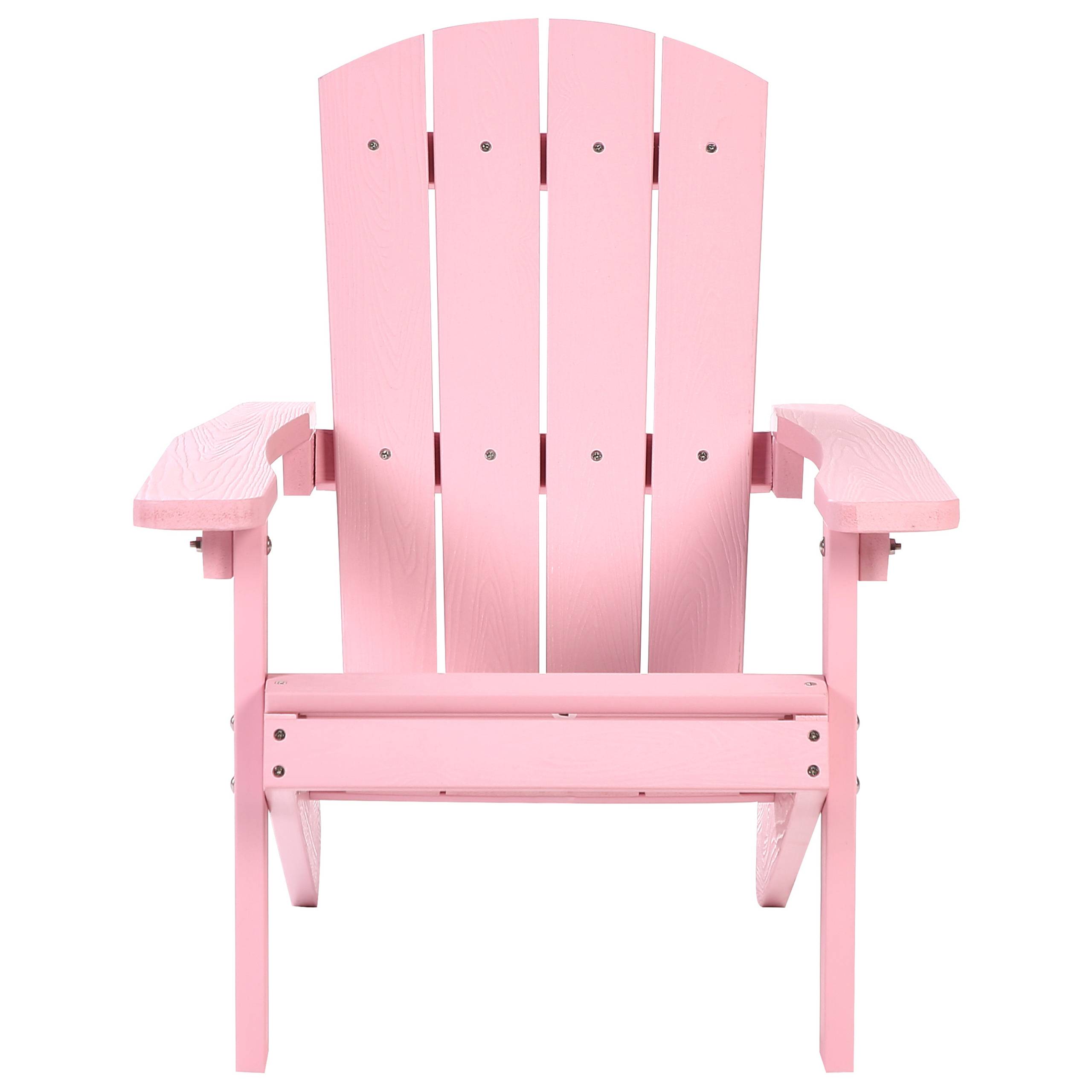 Chaise pour enfant Bois synthétique Rose pastel ADIRONDACK - Beliani - Image 3