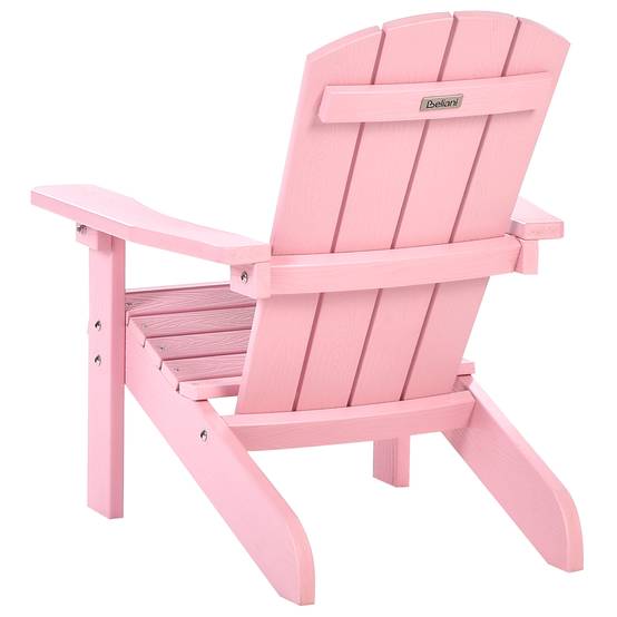 Chaise pour enfant Bois synthétique Rose pastel ADIRONDACK - Beliani - Image 4