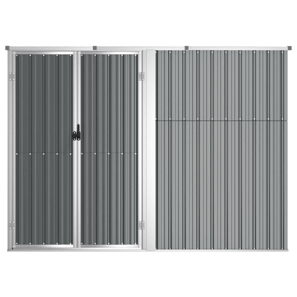 Abri à outils 2m² - Cabane à outils - Abri de jardin Gris 225x89x161 cm Acier galvanisé MAISON CHIC - Image 4