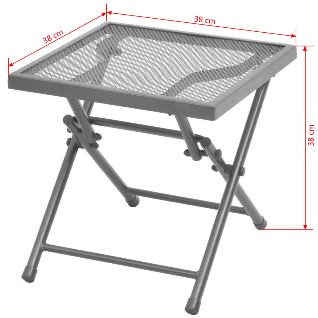ComfortXL - Lot 2 Transats Acier Gris avec Table Pliante – ComfortXL Outdoor Living - Image 8