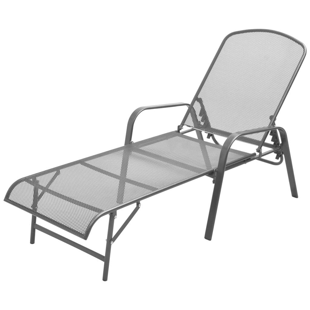 ComfortXL - Lot 2 Transats Acier Gris avec Table Pliante – ComfortXL Outdoor Living - Image 3