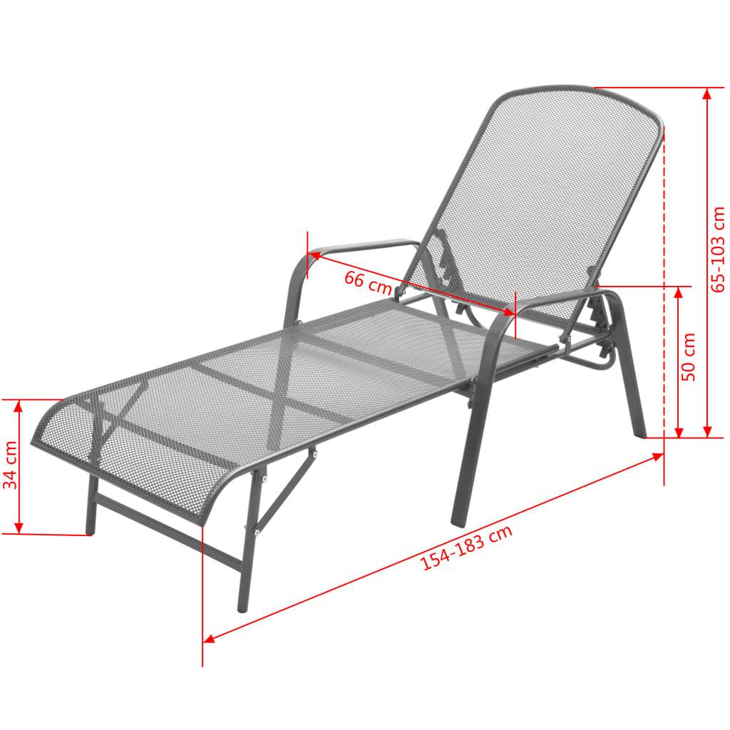 ComfortXL - Lot 2 Transats Acier Gris avec Table Pliante – ComfortXL Outdoor Living - Image 7