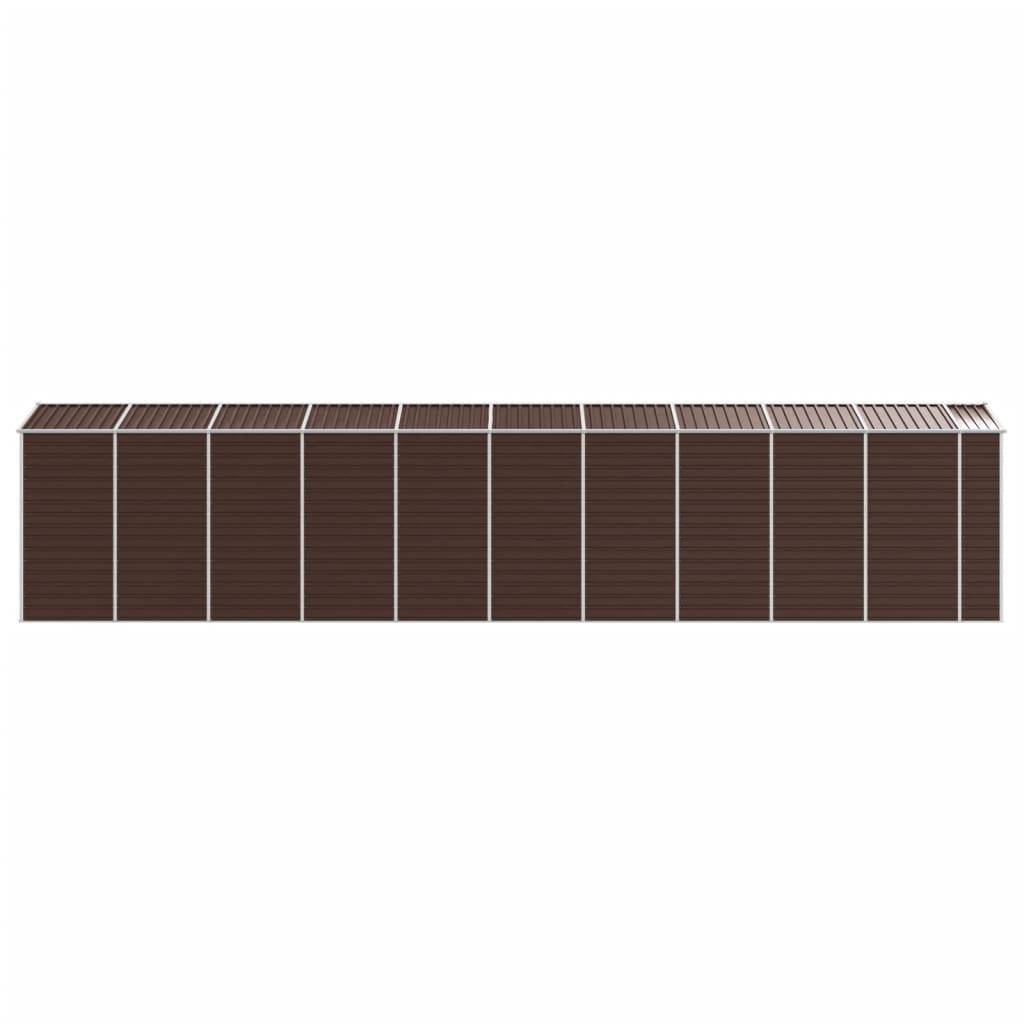 Vidaxl - Abri de jardin marron 191x895x198 cm acier galvanisé vidaXL 3188273 - Image 7