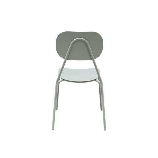 sweeek - Lot de 4 chaises de jardin aluminium gris - Avelia | sweeek - Image 6