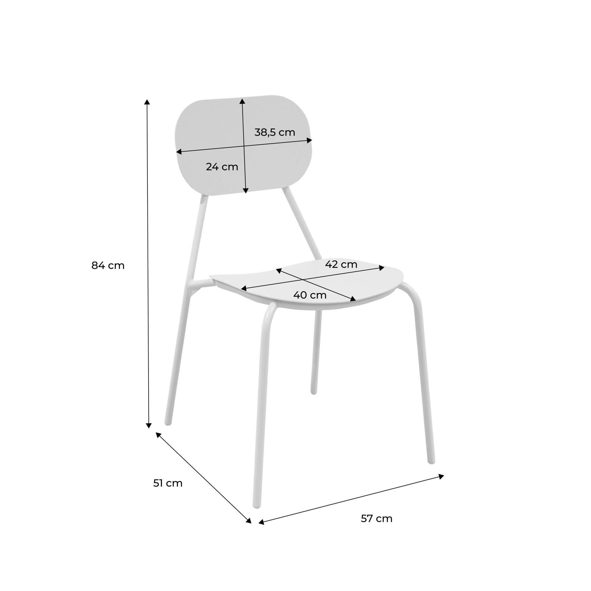 sweeek - Lot de 4 chaises de jardin aluminium gris - Avelia | sweeek - Image 4