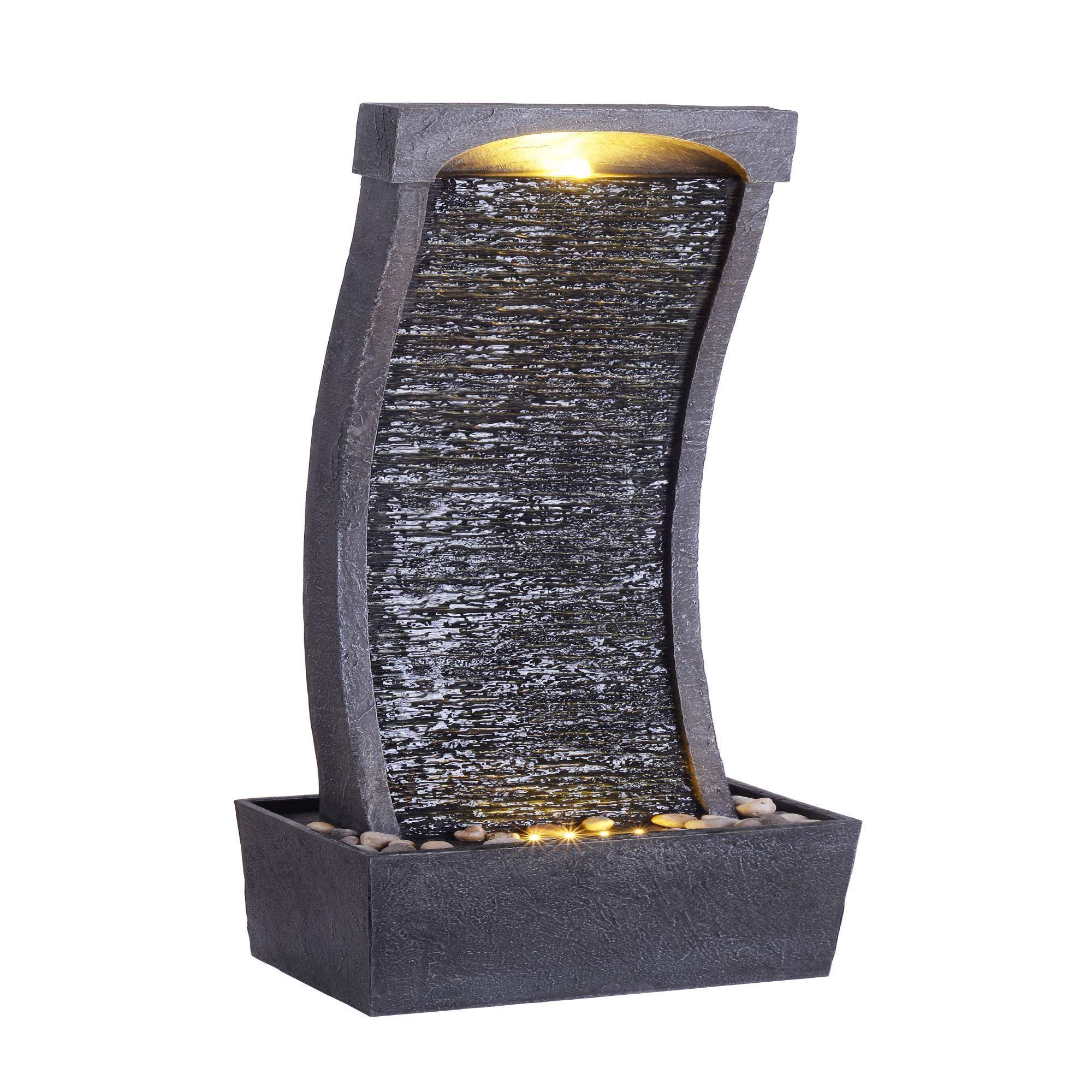 0 - Fontaine LED en polyrésine, noire Teamson Home - Image 1