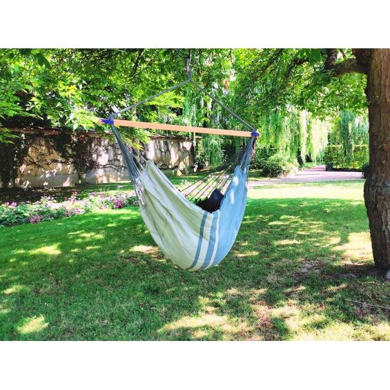 Jobek - Chaise Hamac KONFORT 225x130 cm en Polypropylène molletonnée Anthracite taupe certifié FSC 100% JOBEK - Image 5