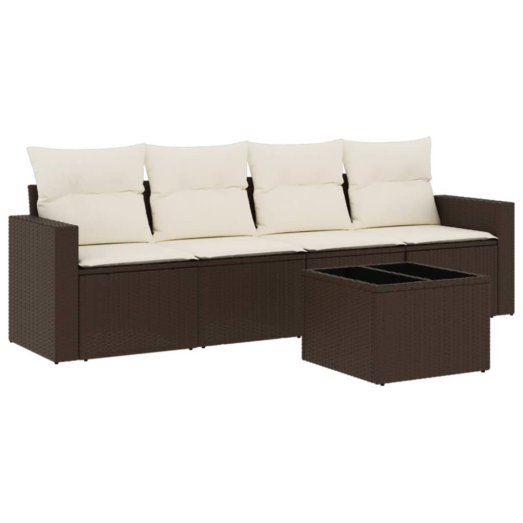 ComfortXL - Salon de Jardin 4 Places avec Coffres de Rangement en Poly Rotin Marron et Table Basse pour Extérieur – ComfortXL Outdoor Living - Image 2