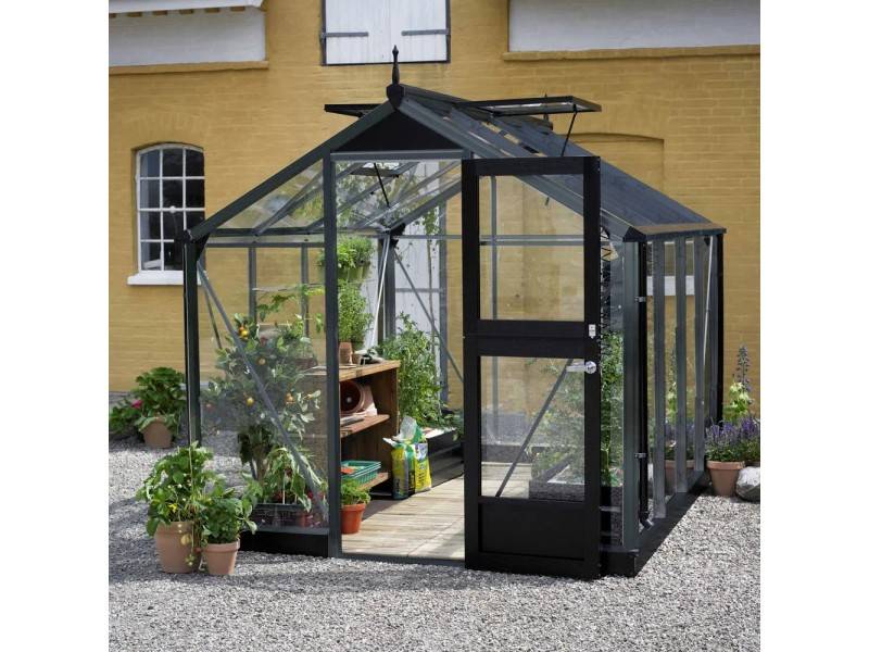 Juliana - Serre en verre trempé 8,2 m² Compact , anthracite - Juliana
