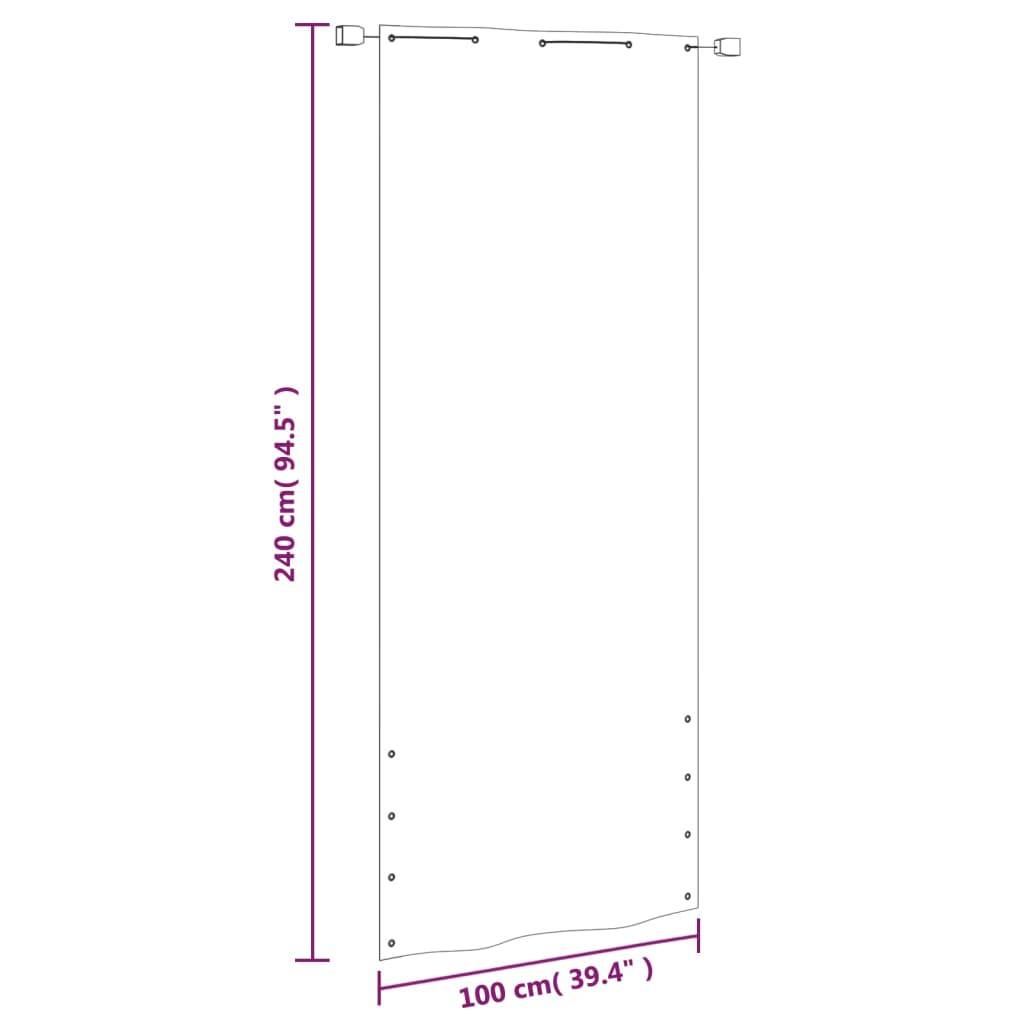 Helloshop26 - Écran de balcon brise pare vue protection confidentialité 100 x 240 cm tissu oxford vert clair - Image 6