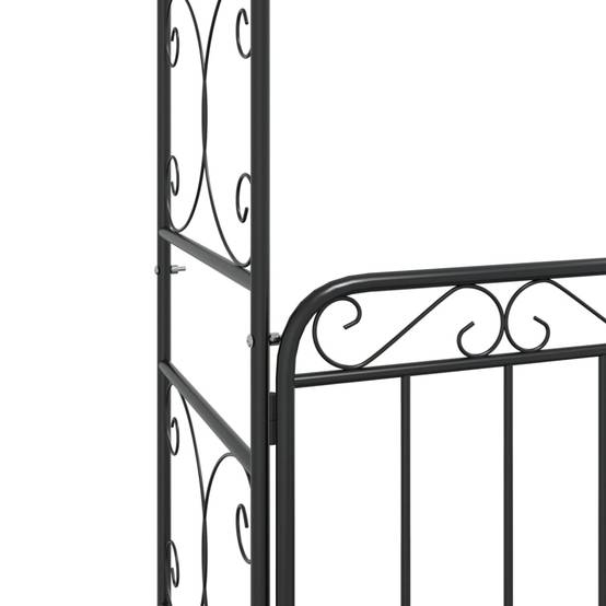 Arche Jardin avec Portillon Acier Verrouillable Tonnelle Entrée Séparation 108x235 Noir - ComfortXL Outdoor Living - Image 7