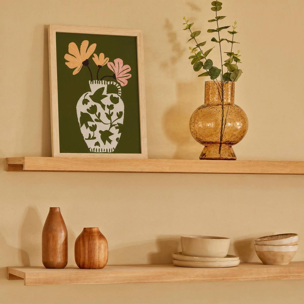 Atmosphera - Affiche encadrée Manny 21x30cm vert kaki - Atmosphera Créateur d'intérieur - Image 1