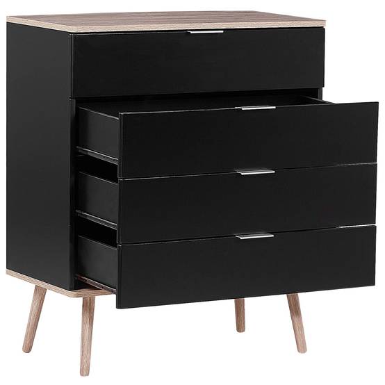 Beliani - Commode MDF Noir WALPI - 79x40x93- Beliani - Image 3