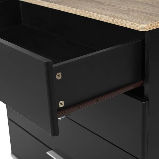 Beliani - Commode MDF Noir WALPI - 79x40x93- Beliani - Image 5