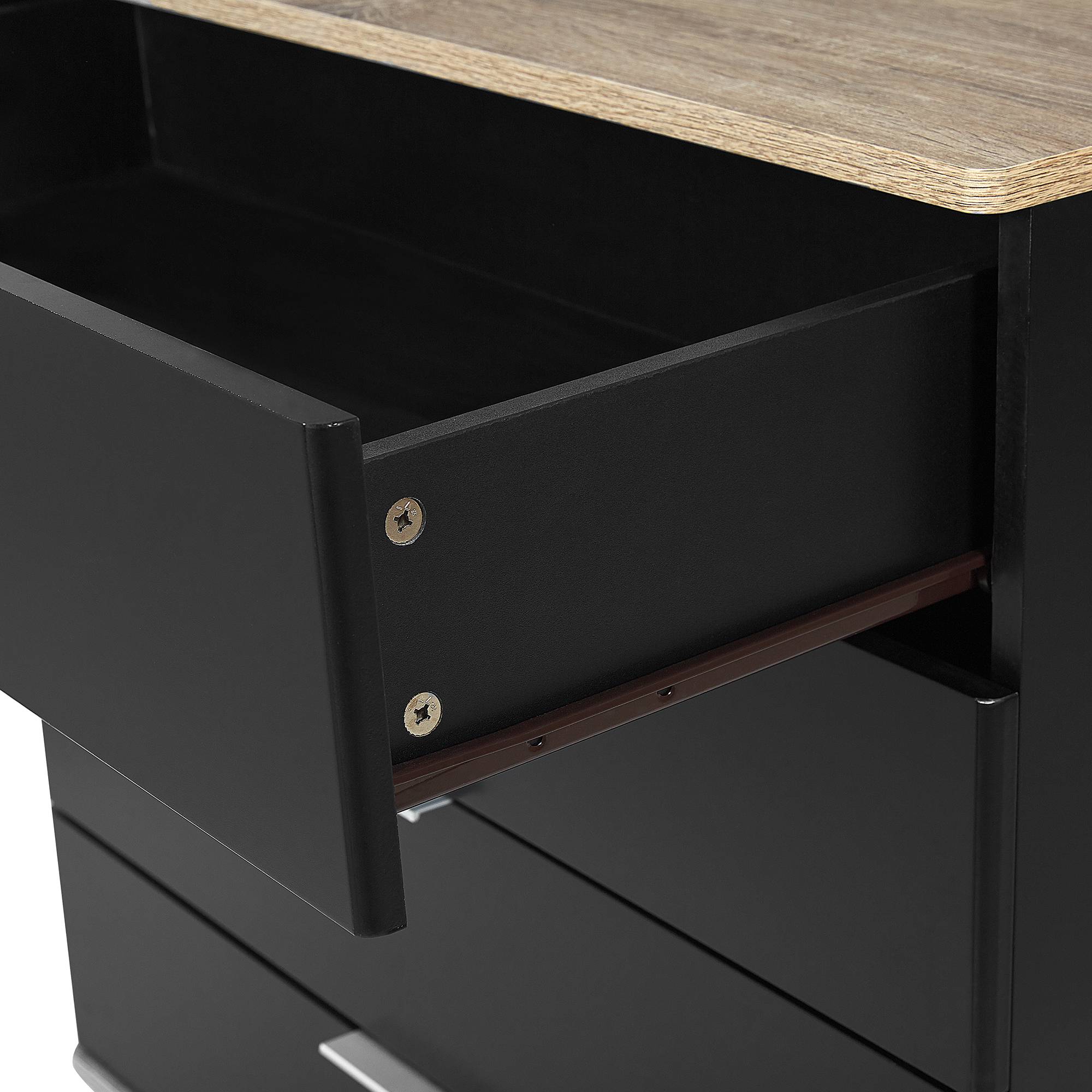 Beliani - Commode MDF Noir WALPI - 79x40x93- Beliani - Image 5