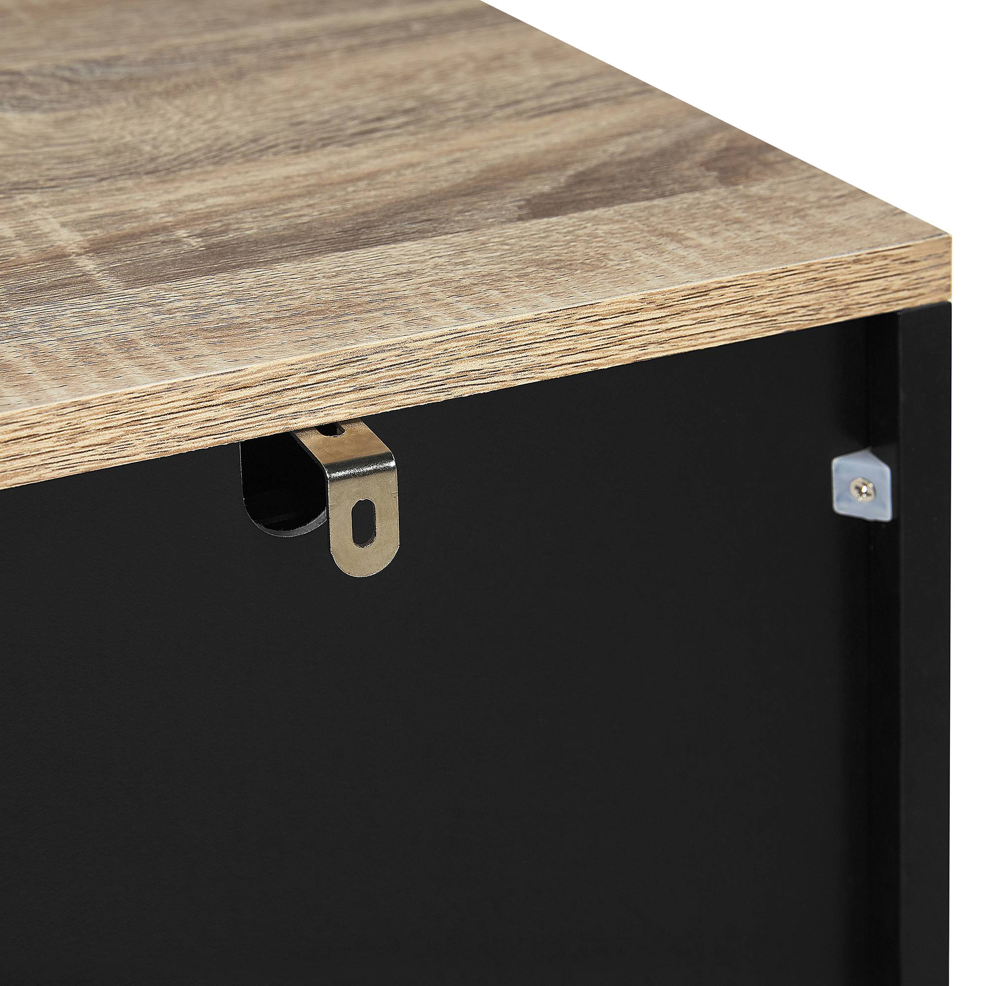 Beliani - Commode MDF Noir WALPI - 79x40x93- Beliani - Image 6