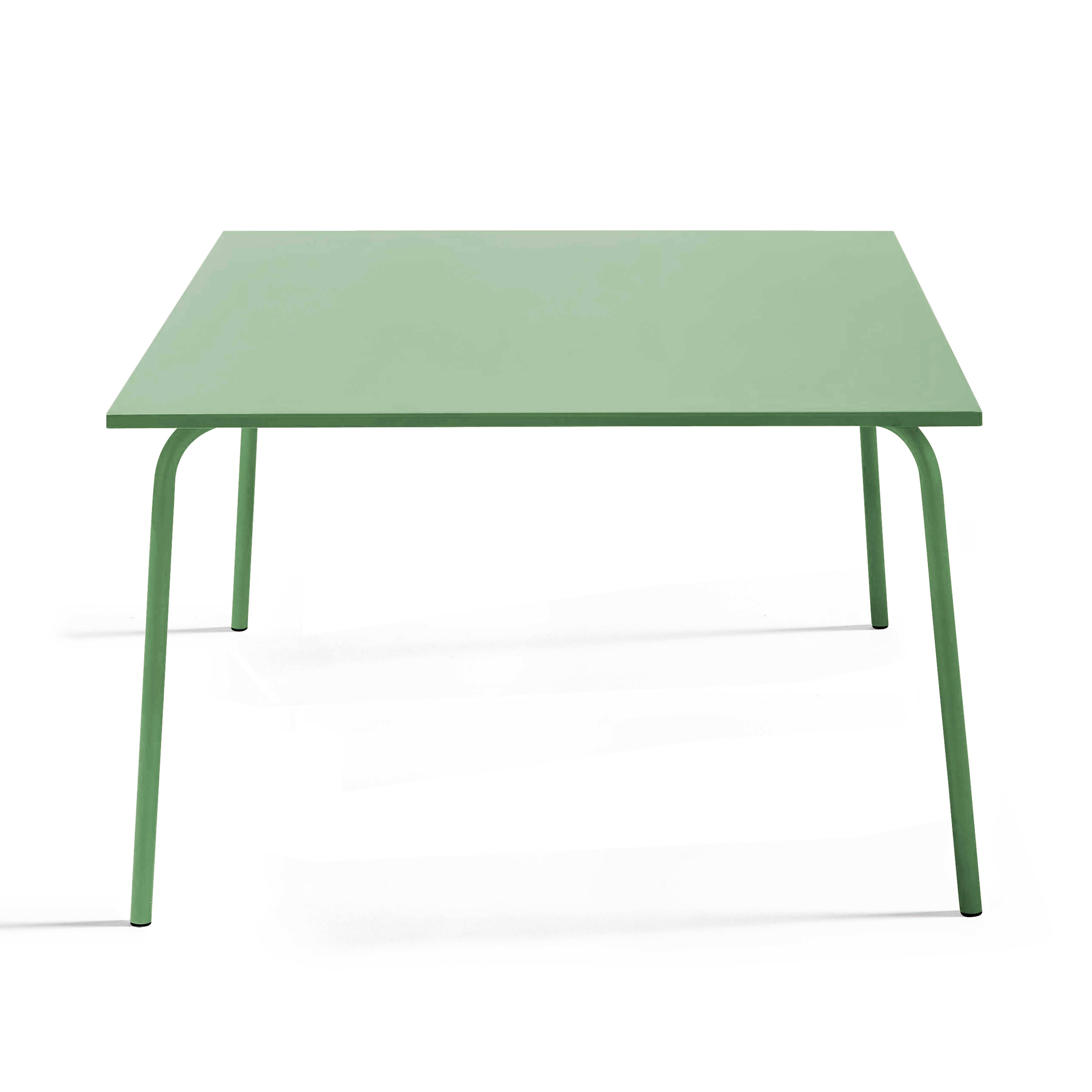 Oviala - Ensemble table de jardin et 8 chaises en métal vert cactus Palavas - Oviala - Image 4
