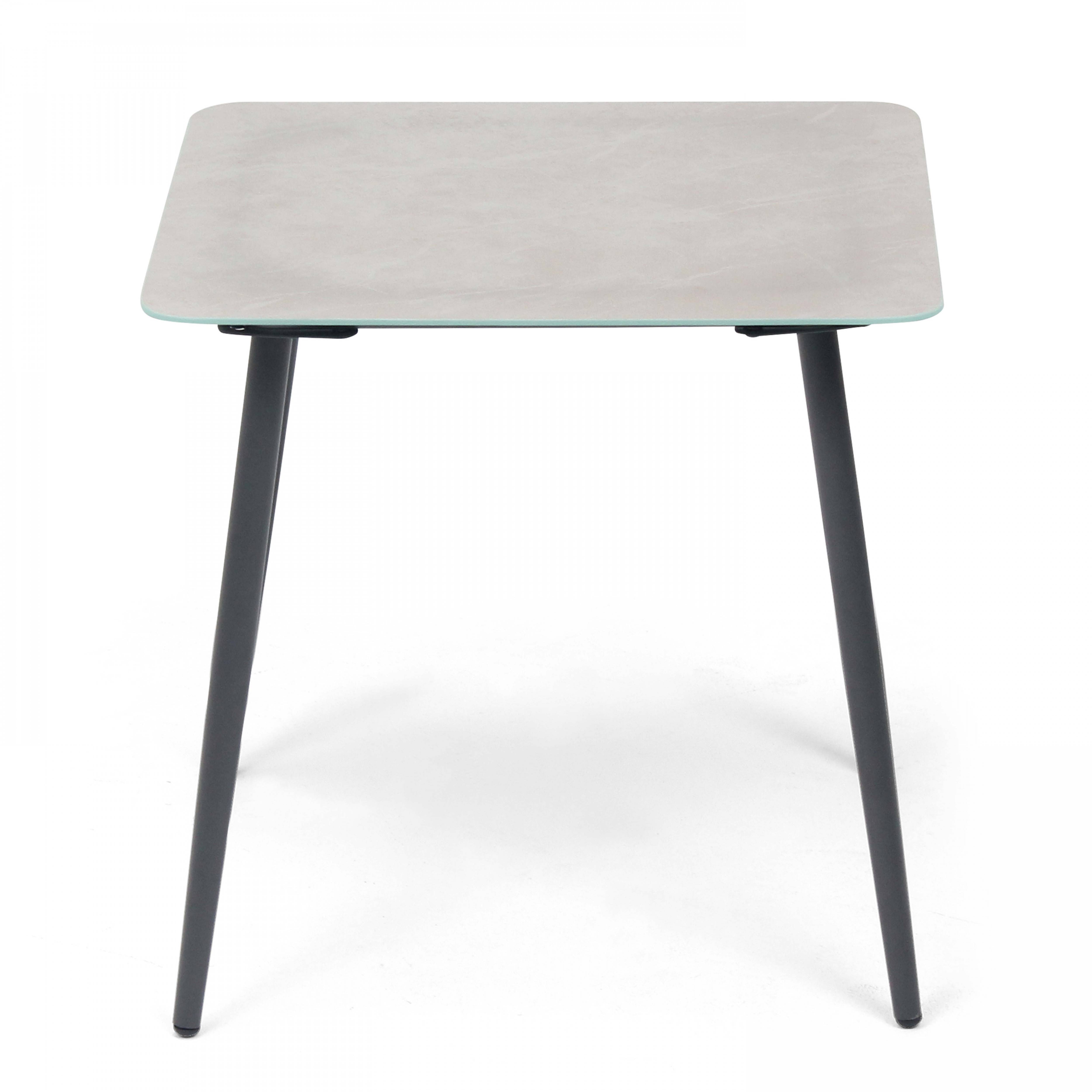 Oviala - Grande table basse de jardin en acier gris Costa Rica - Oviala - Image 3