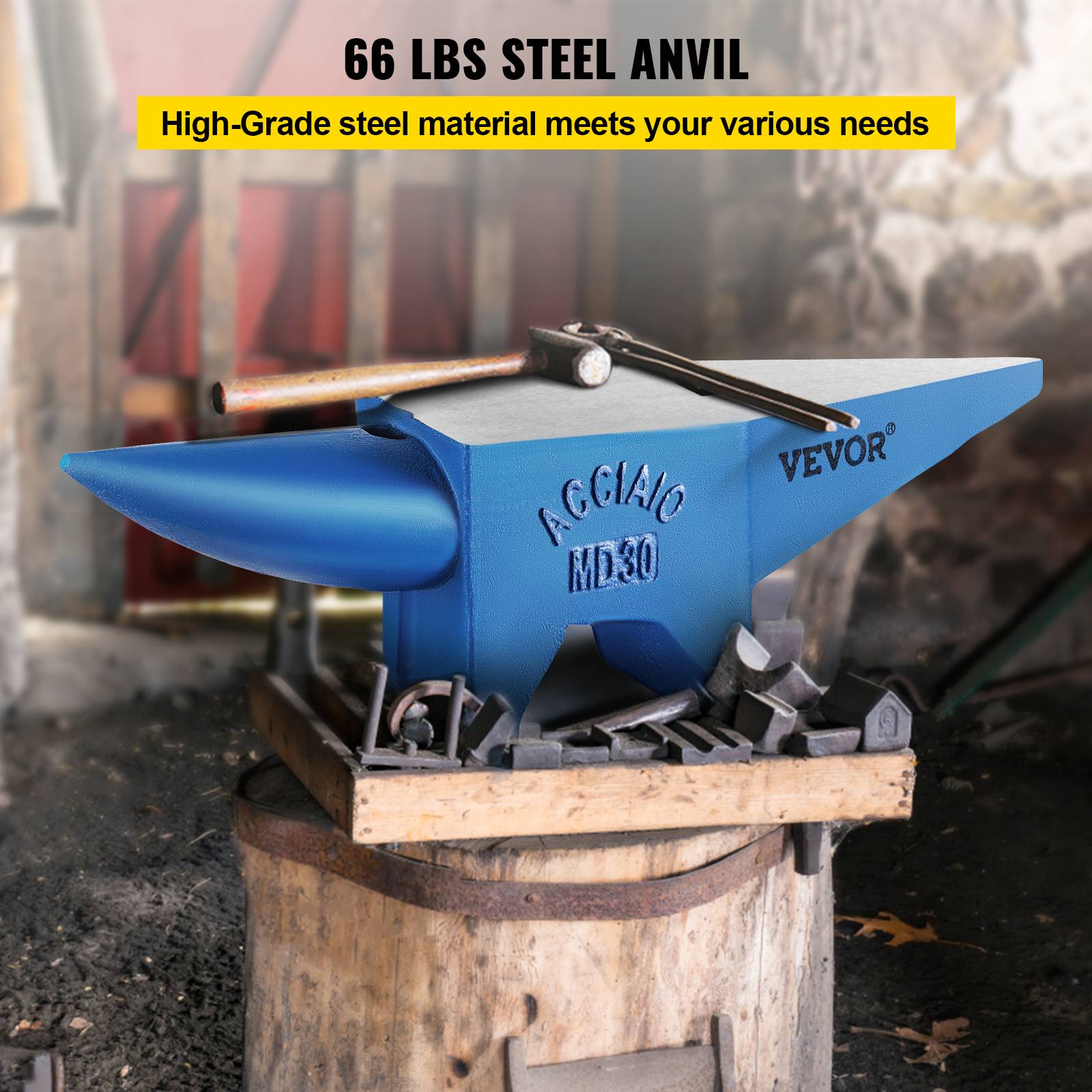 Vevor - VEVOR Enclume métal 66 lb, conception stable. Pour forgerons, rivetage, aplatissage, formage. - Image 2