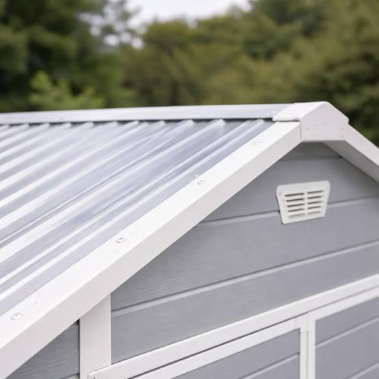 Abri de jardin Lys en plastique hauteur 222 cm - 2 portes 4,18m² - Image 4