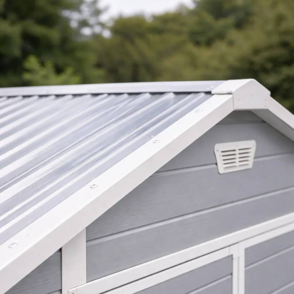 Abri de jardin Lys en plastique hauteur 222 cm - 2 portes 4,18m² - Image 4
