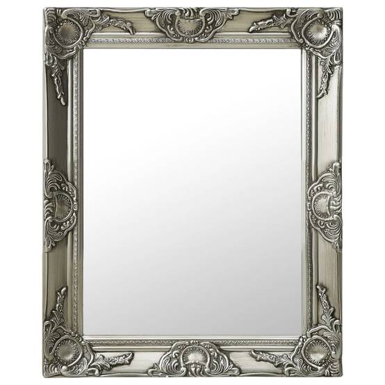 Miroir mural style baroque 50x60 cm Argenté Maison Chic - Image 1