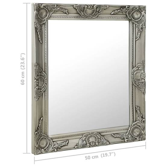 Miroir mural style baroque 50x60 cm Argenté Maison Chic - Image 6
