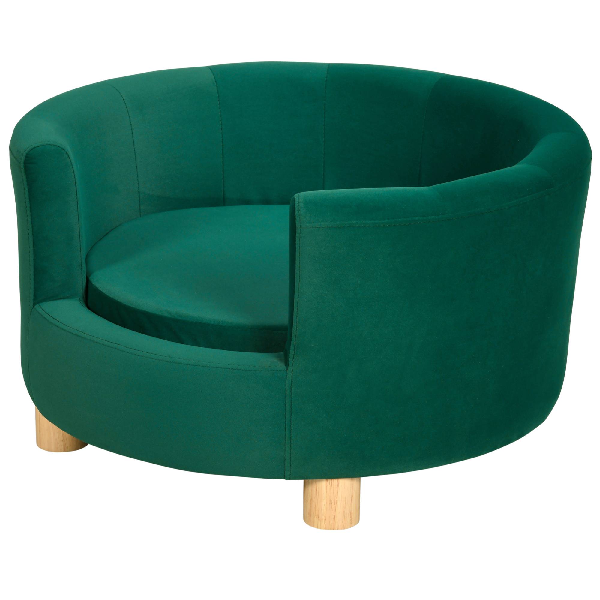 ComfortXL - Canapé pour petit chien polyester mousse 65 x 64 x 37 cm vert dossier enveloppant et coussin moelleux - Image 2