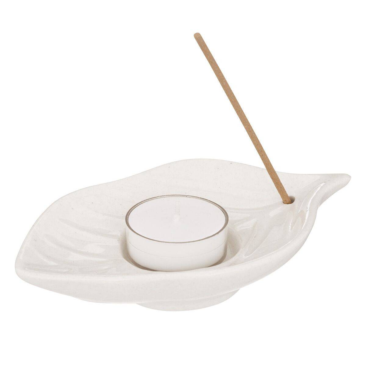 Coffret Encens & Bougies "Chakra" 22cm Blanc - Image 1