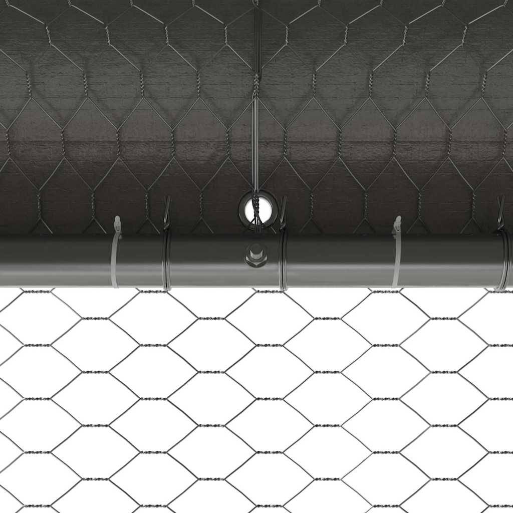 Grande Volière Extérieure 8x2m en Acier Galvanisé, Parc Grillagé 16m² avec Toit Étanche pour Poules et Volailles – ComfortXL Outdoor Living - Image 8