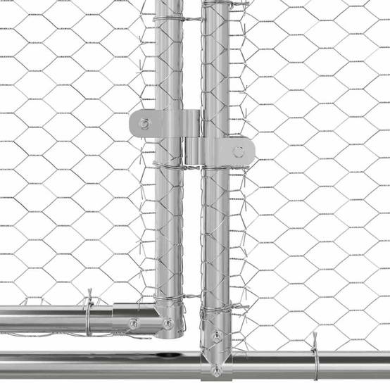 Grande Volière Extérieure 8x2m en Acier Galvanisé, Parc Grillagé 16m² avec Toit Étanche pour Poules et Volailles – ComfortXL Outdoor Living - Image 7