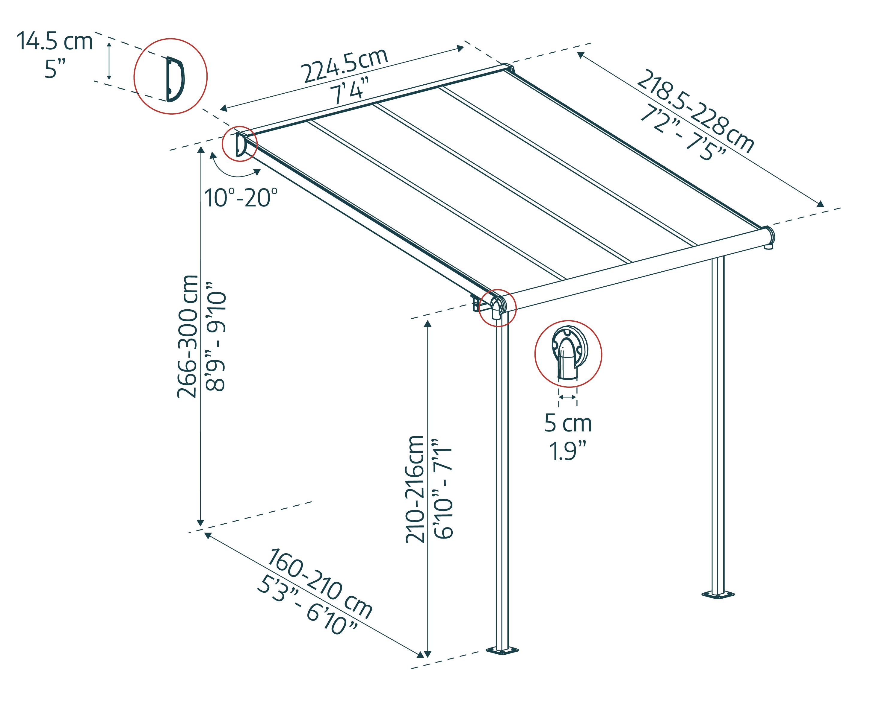 Canopia - Canopia Pergola Sierra 2,2X2,3 Grise - Image 5