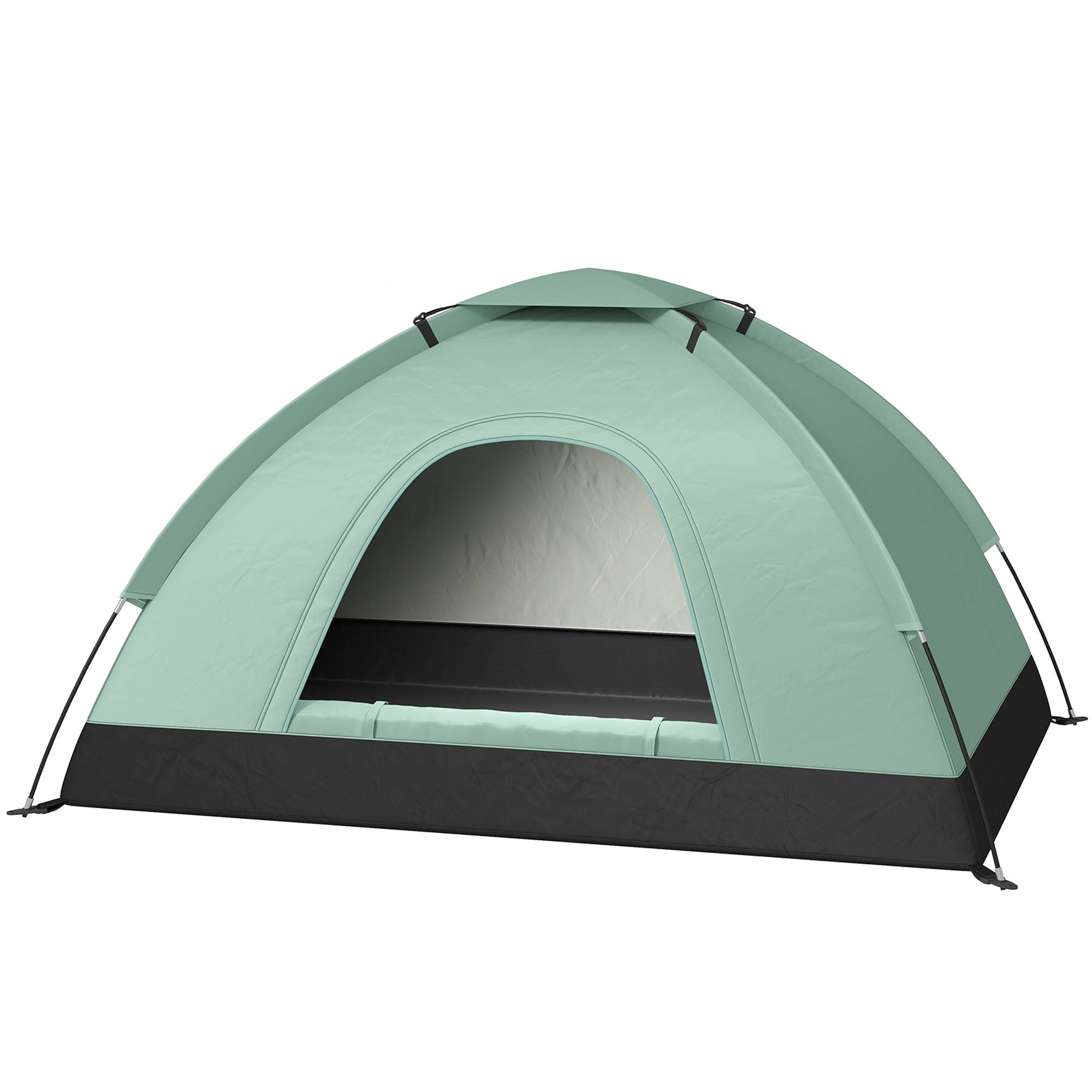 Tente de camping 2 personnes camouflage tente dôme légère ventilée facile à monter avec portes zippées - Image 2