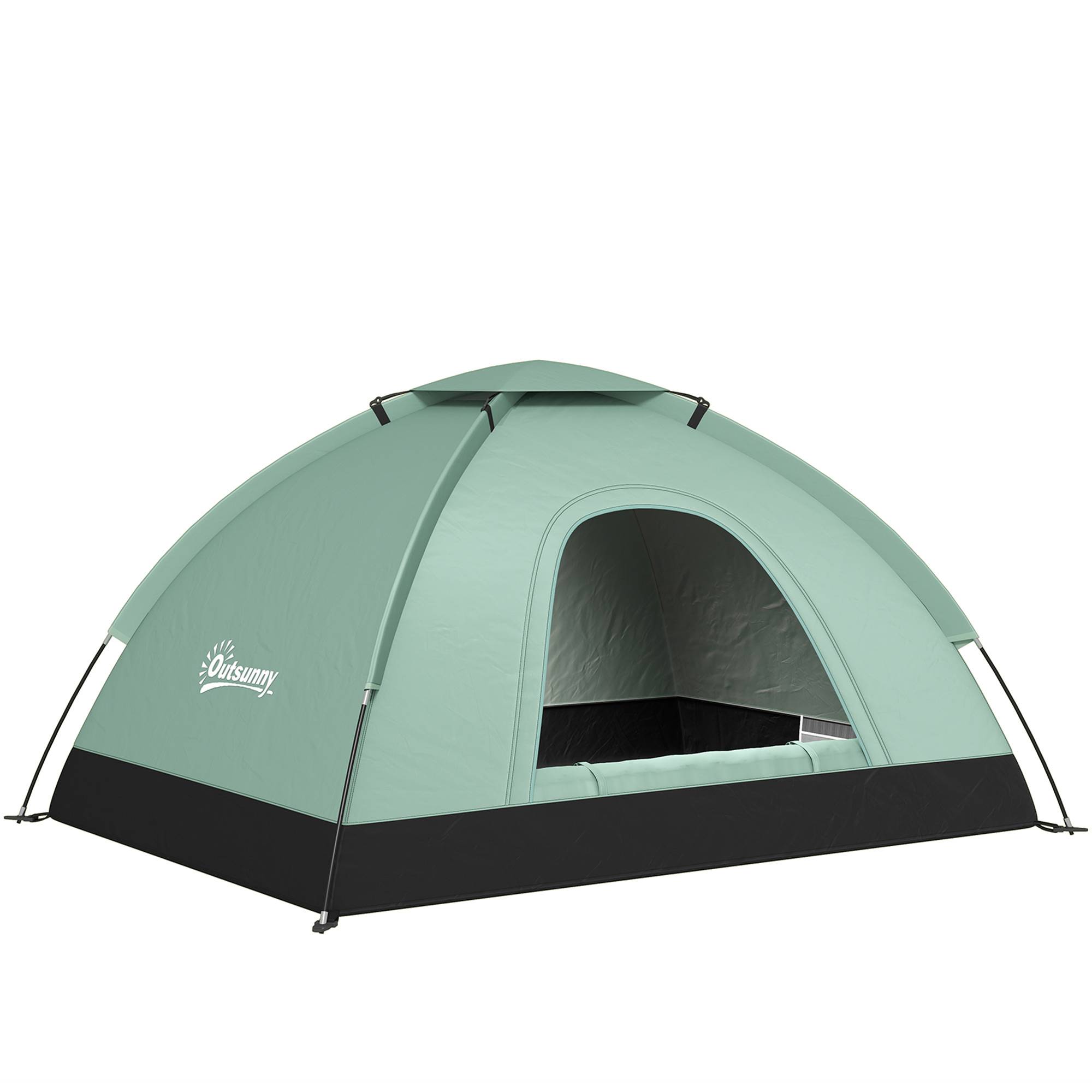 Tente de camping 2 personnes camouflage tente dôme légère ventilée facile à monter avec portes zippées - Image 1