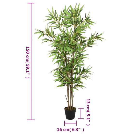 Bambou artificiel bambou vert 150 cm, poids:3.4kg - PANGIVO - Image 4