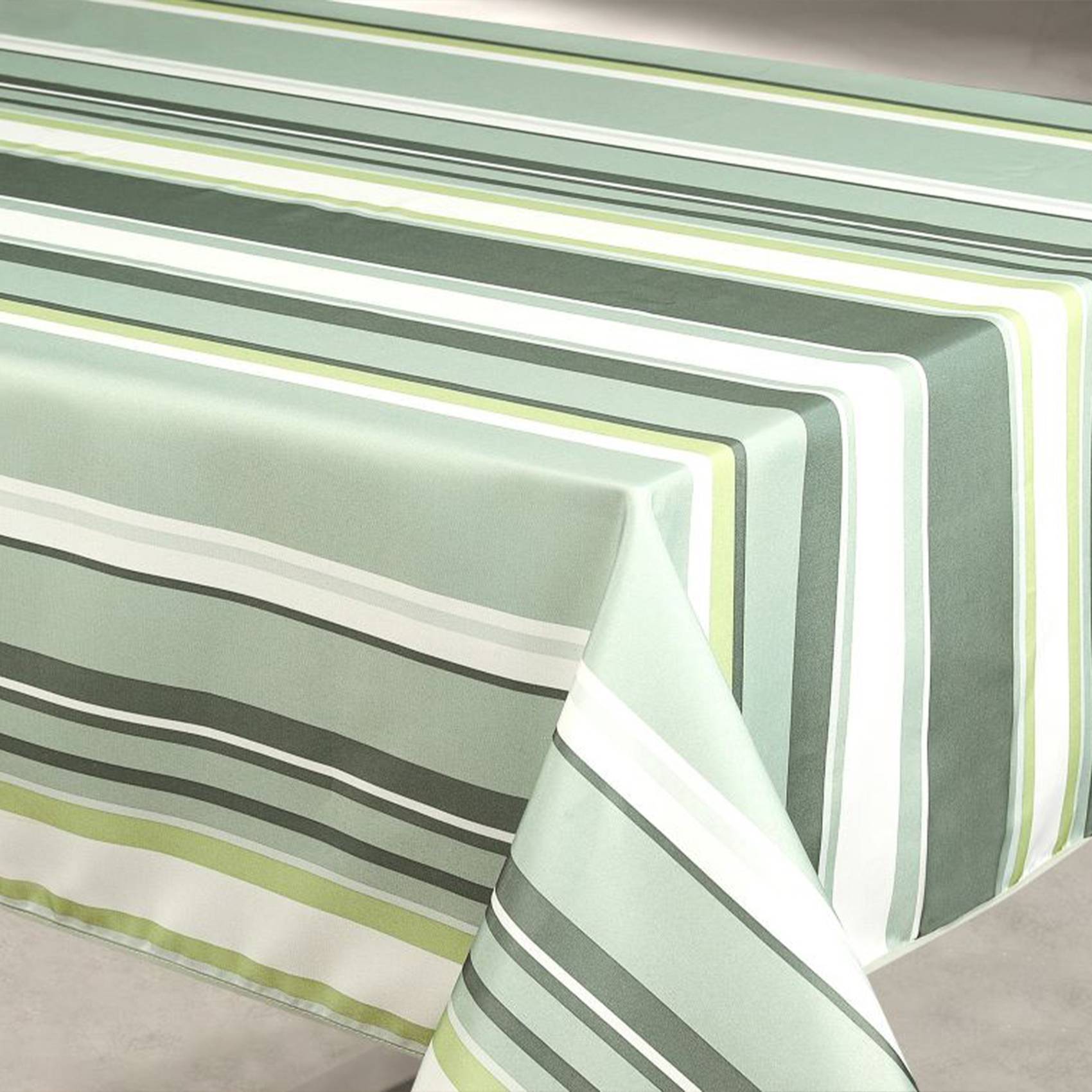 Home Maison - Nappe anti tache à rayures - HOME MAISON -  - Kaki
